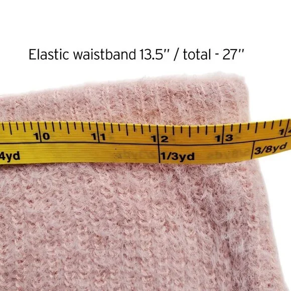 Mimi Chica Fuzzy Plush Hairy Sweater Skirt Blush Light Pink M - Picture 7 of 10